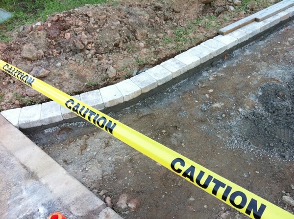 fixing the driveway hole